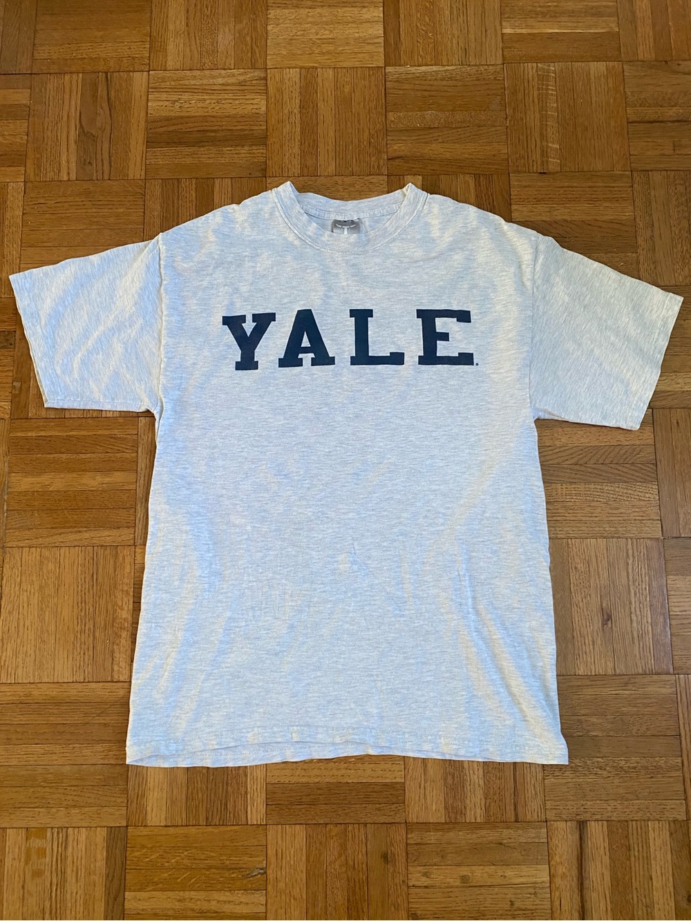 Vintage Gray Yale Collegiate T Shirt Beefy T Medium
